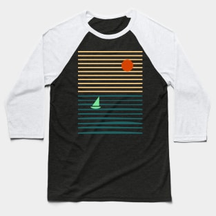 minimalist sunrise boat Baseball T-Shirt